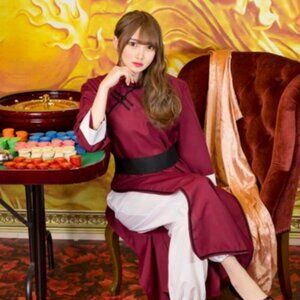 Royal China Kung Fu Chinese Halloween Costume Cosplay Unisex Deed Red Size Large